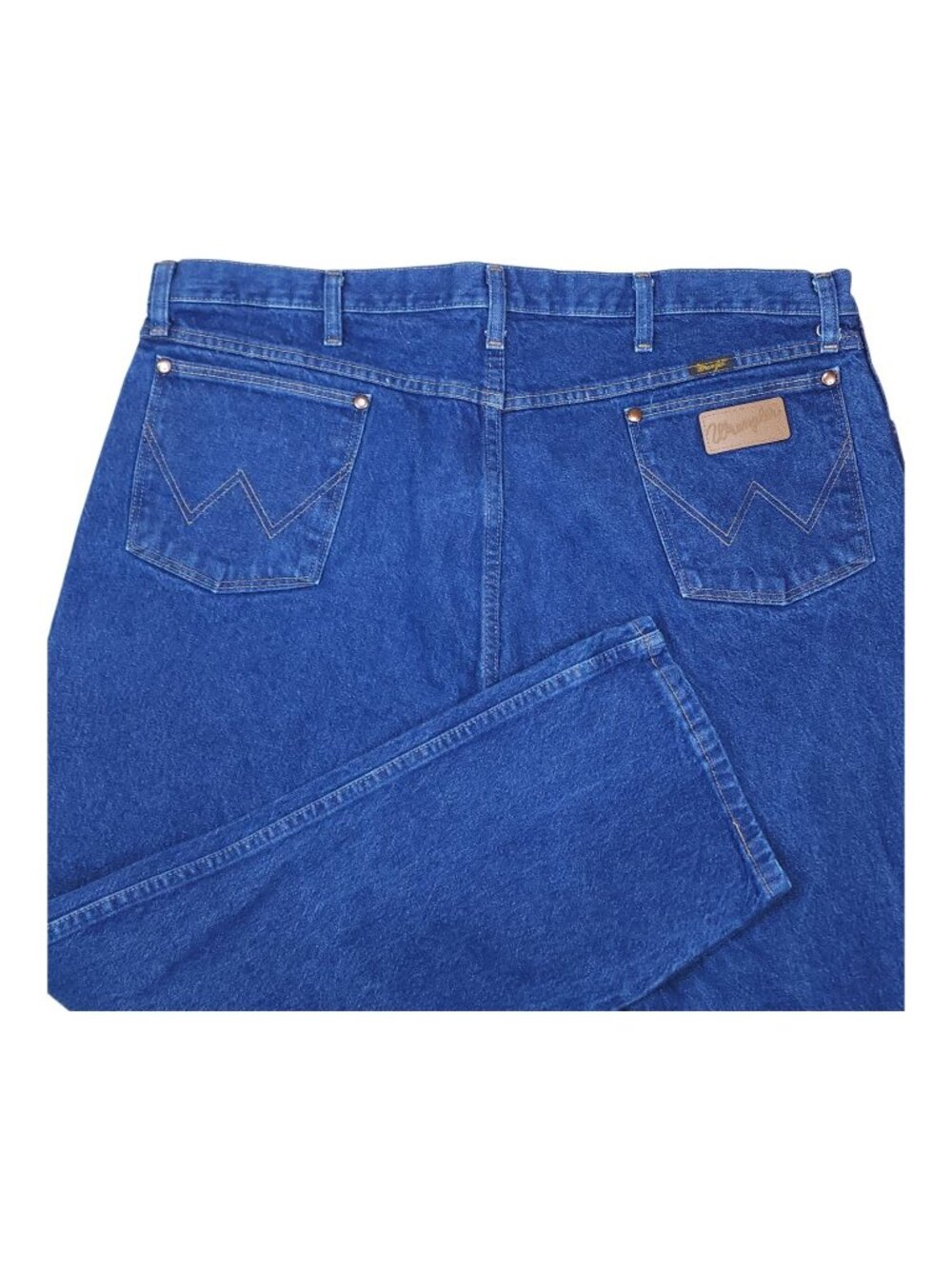 Wrangler Mens Classic Fit Blue Denim Jeans Size 42x30 100% Cotton Heavyweight